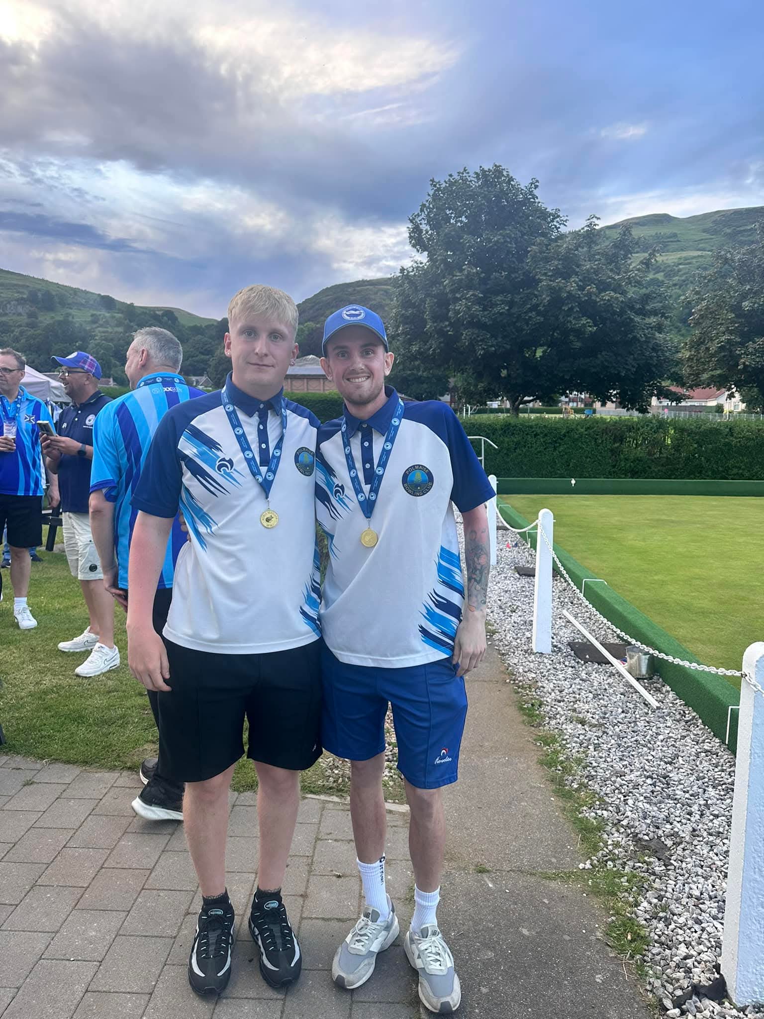 Aaron Furzer and James Craig proudly displaying their gold medals after their Area Final victories